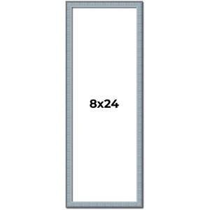 PosterPalooza | Panoramic Textured Blue Picture Frame - UV Acrylic, Foam Board Backing, Hanging Hardware - 1 of 4