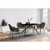 LeisureMod Elega Modern Dining Table Rectangular Tabletop and Durable Black Stainless Steel Base for Kitchen and Dining Room - 2 of 4