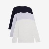 X RAY 3 Pack Kids And Boys 100% Cotton Long Sleeve Crewneck T-Shirts - 2 of 4
