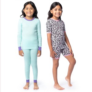 Fruit of the Loom Girl's Snug Fit 100% Cotton Pajama Sets, 4-Piece, Sizes - 1 of 4