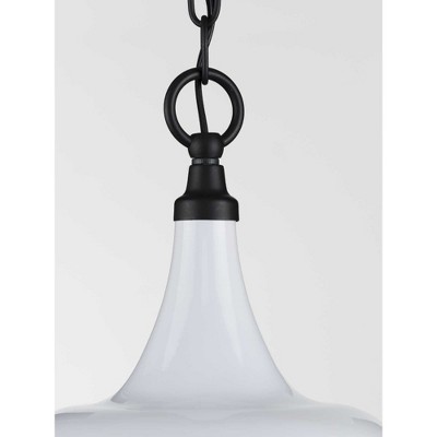 Bastille White and Black Steel Mini Pendant Light