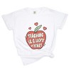 Simply Sage Market Teaching Is A Work Of Heart Apple Garment Dyed Tee - L - White - 2 of 4