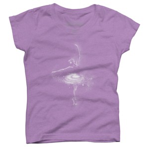 Girl's Design By Humans Galaxy Ballerina By kellabell9 T-Shirt - 1 of 3