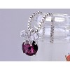 Anna-Kaci Shine Amethyst Crystal Rhinestones Round Stone Pendant Necklace - 4 of 4
