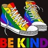 Adult Design By Humans Be Kind Sneakers LGBTQIA PrideBy Legato Tendo T-Shirt - 2 of 2
