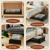 Racxily 2 Pack Under Bed Storage Containers with Wheels Metal Frame Clothes Blanket Book Toy Organizer, Utility Storage Rolling Box, Gray - 3 of 4