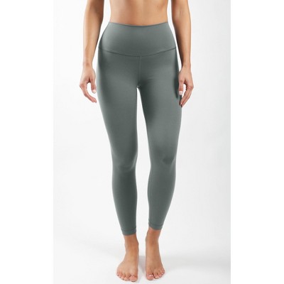 Yogalicious - Women's Carbon Lux High Waist Elastic Free 7/8 Ankle Legging  - Sage - Small : Target