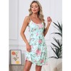 INSPIRE CHIC Women's Floral Sleepdress Midi Rose Sleeveless Spaghetti Strap Round Neck Soft Casual Loungewear - 2 of 4