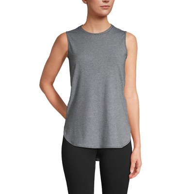 Lands' End Women's Moisture Wicking UPF Sun Curved Hem Tunic Tank Top