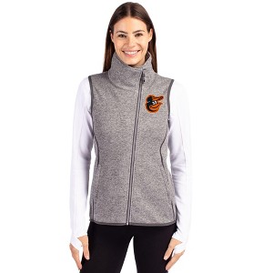 Baltimore Orioles Cutter & Buck Mainsail Sweater Knit Womens Asymmetrical Vest - 1 of 1