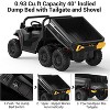 24V 4WD Electric Remote Control Riding Dump Truck, 2 Seats Kids Riding Car with Music Player and LED Lights - 3 of 4