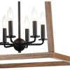 Elk Home Barrow 6 - Light Chandelier in  Birchwood/Matte Black - 2 of 3