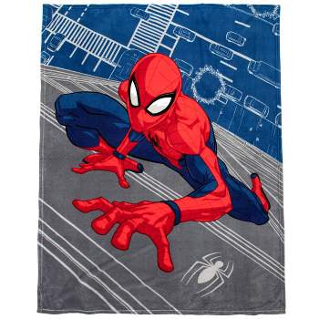 Disney Marvel Spiderman Baby Raschel Throw Blanket Plush Soft 43.5 x  55NEW