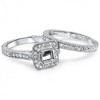 Pompeii3 1/2ct Diamond Vintage Style Engagement Ring Setting Set - 2 of 4