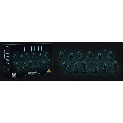 Alien Warriors 30mm Black Hard Plastic Miniatures Set