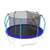 Jump Into Fun 12FT Outdoor Trampoline Equipped With 360-Degree Safety Net, Curved Poles, zipper door Recreational Trampoline for Kids and Adults - 3 of 4
