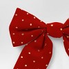 2ct Metallic Polka Dot Christmas Decorative Bow - Wondershop™ - 3 of 4