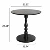 FONTOI 23'' Round End Table, Side Coffee Tables with Wood Leg for Living Room, Bedroom, Entryway, Antique Black, 23.23"*20.47"*23.23" - 3 of 4