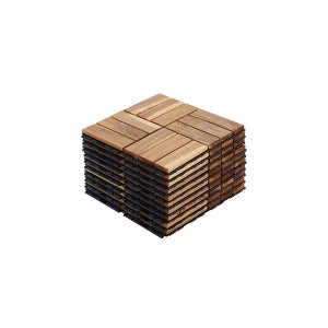 Interlocking Deck Tiles, Outdoor Waterproof & Anti-slip, for Patio, Balcony, Pool Side, Bathroom, Shower, Balcony, Porch - 1 of 4