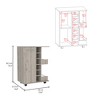 Kitchen Cart with 2 Open Liquor Bottle Shelves and Four Casters - 2 of 4