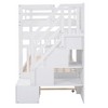 PAGED Twin Size Loft Bed with L-Shaped Desk, Modern Metal Bed Frame with Ladder and Guardrails for Bedroom - 3 of 4