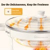 Warmounts 5QT White Maifanite-Coated Chafing Dish Buffet Set Food Warmer with Glass Lids & Holders - 4 of 4