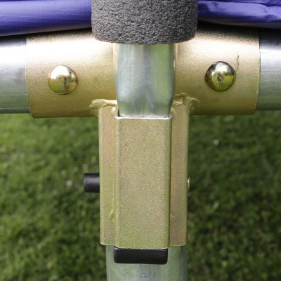 Blue 15' Square Trampoline with Enclosure and Galvanized Steel Frame