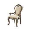 24" Latisha Dining Chair Antique Brown - Acme Furniture: Gray Chenille, Silver Detailing, Nailhead Trim - 2 of 4