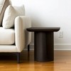 HomeRoots 24" Dark Brown Distressed Solid Wood Square Pedestal End Table - 2 of 4