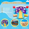 Inflatable Bounce House with Dual Slides, Rocket Bouncy Castle with Jumping & Climbing Area, Blower Included,Basketball Hoop Game for 3-10 Kids - 4 of 4