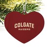 Colgate University Raiders Logo Heart Love Wood Christmas Tree Holiday Ornament - 2 of 3