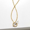 Ross-Simons 0.25 ct. t.w. Diamond Paper Clip Link Toggle Necklace in 18kt Gold Over Sterling Size 18 - 4 of 4