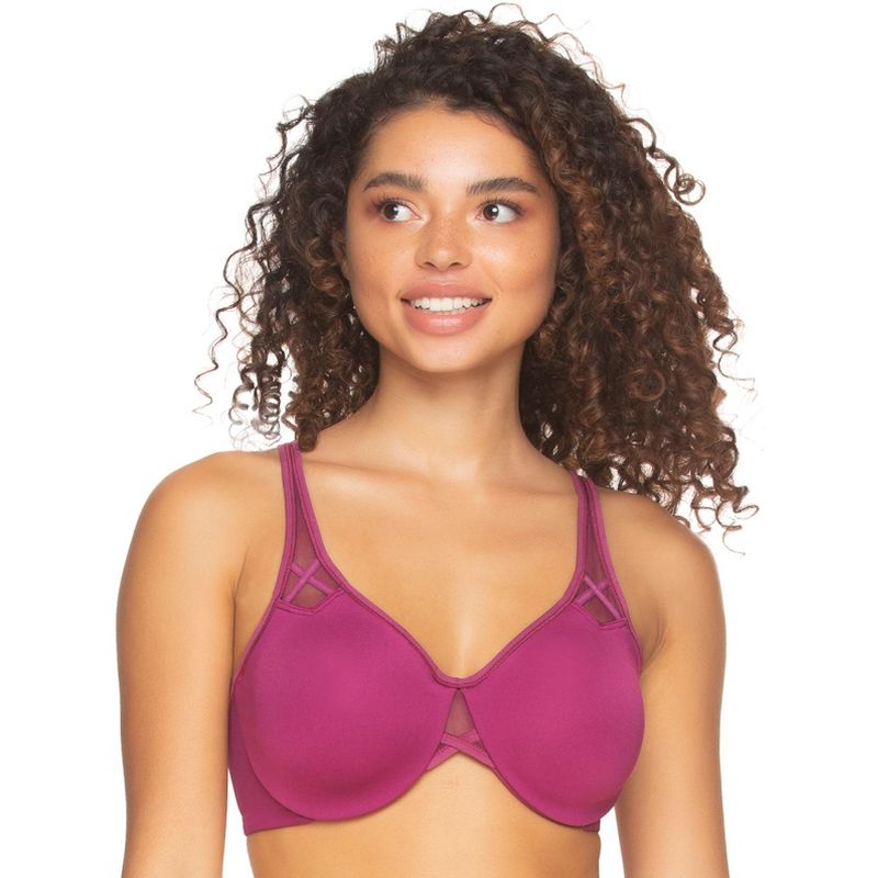 Paramour by Felina Women's Amaranth Cushioned Comfort Unlined Minimizer Bra, 1 of 2