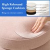 Gericco 16.9" Round Ottoman with Storage for Living Room Small Boucle Foot Stool Modern Upholstered Vanity Stool Ottoman Foot Rest - 3 of 4