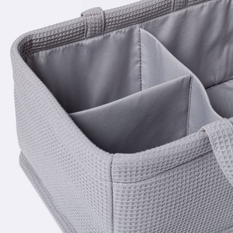 Waffle Weave Rectangular Diaper Caddy with Handles - Cloud Island™, 4 of 9