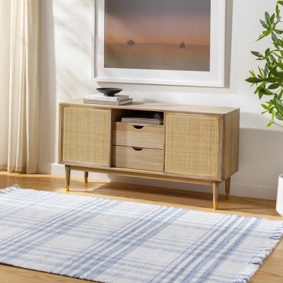 Hauteloom Inara Blue Plaid Area Rug