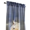 Habitat Photo Real Horses Light Filtering Printed Drapes Displaying Pole Top Curtain Panel Pair Each 37" x 84" Multicolor - 3 of 4