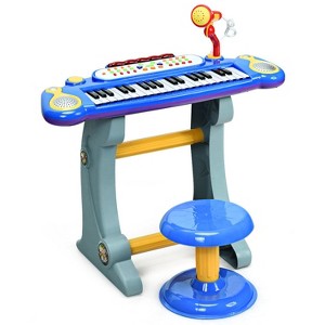 SUGIFT 37 Key Electronic Keyboard Kids Toy Piano Included Microphone and Stool - 1 of 1