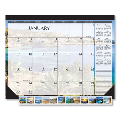 House of Doolittle 100% Recycled Earthscapes Seascapes Desk Pad Calendar 22 x 17 2022 138