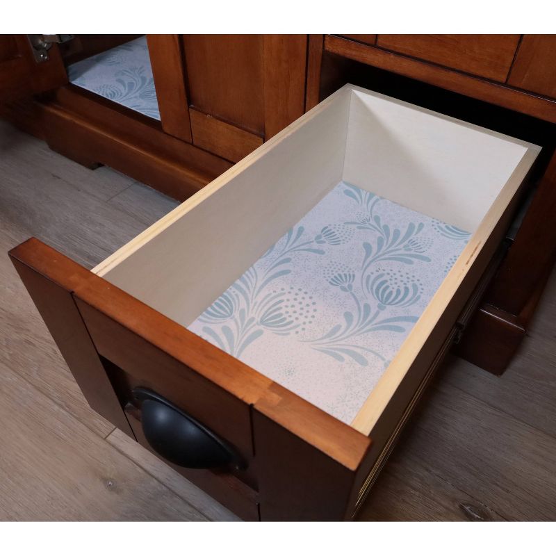 Drymate 24&#34;x59&#34; Under the Sink Mat - Light Blue Floral, 6 of 17