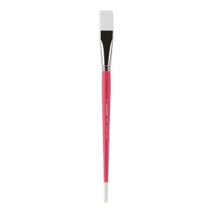 Creative Mark Pro White Soft Filament Acrylic Paint Brushes - Flat - Versatile Synthetic Brushes for Acrylic Painting , Gouache, Oils & Caseins - 1 of 4