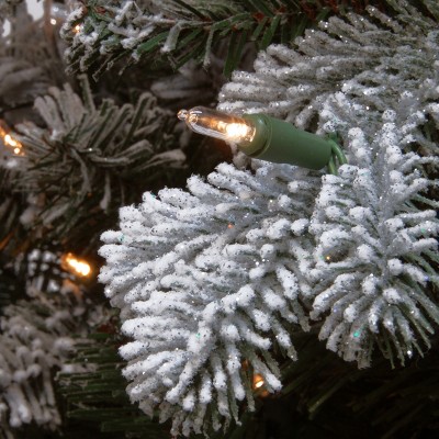 Snowy Sheffield Spruce 9-Foot Pre-Lit Artificial Garland with Clear Lights