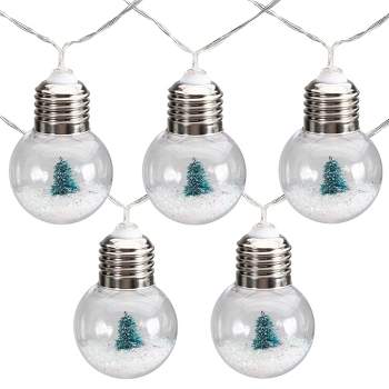 Northlight 10-Count LED Christmas Trees in Bulbs, Warm White Lights, 4.25ft Clear Wire