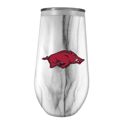 NCAA  Arkansas Razorbacks 16oz Marble Tall Stemless Stainless Steel Tumbler