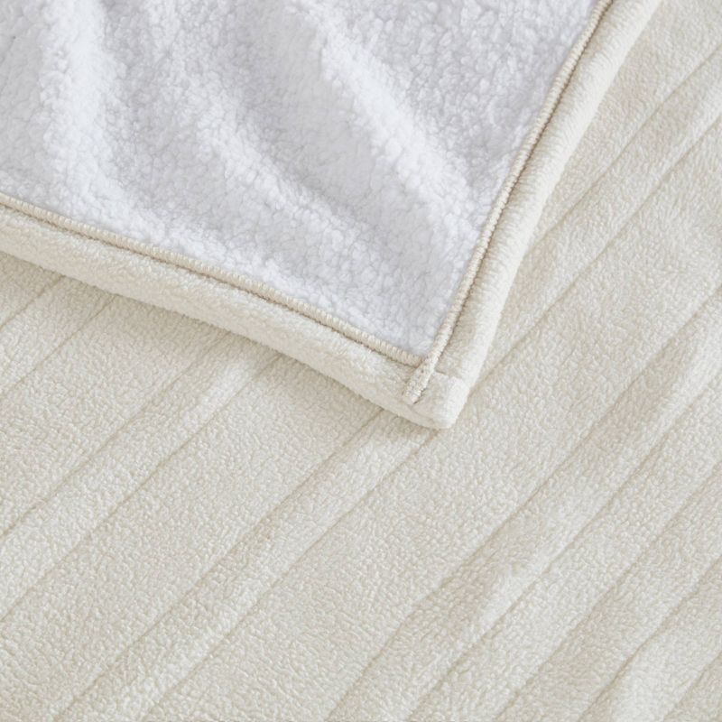 Serta Fleece to Faux Shearling Electric Heated Bed Blanket, 6 of 10