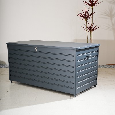 Moda Furnishings Water Resistant Lockable Storage Deck Box With Wheels