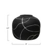 Storied Home Round Decorative Terracotta Vase with Hand-painted Intersecting Lines, Black and White - 3 of 4