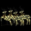 VidaXL Christmas Reindeers 4 pcs Gold 80 LEDs - 3 of 4