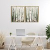 Stupell Industries Organic Birch Forest Trees 2pc Floating Frame Art Set - 2 of 4