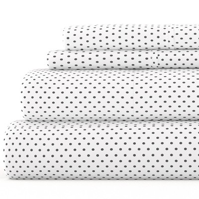 Stripes & Dots Patterns 4PC Sheet Set - Extra Soft, Easy Care - Becky Cameron